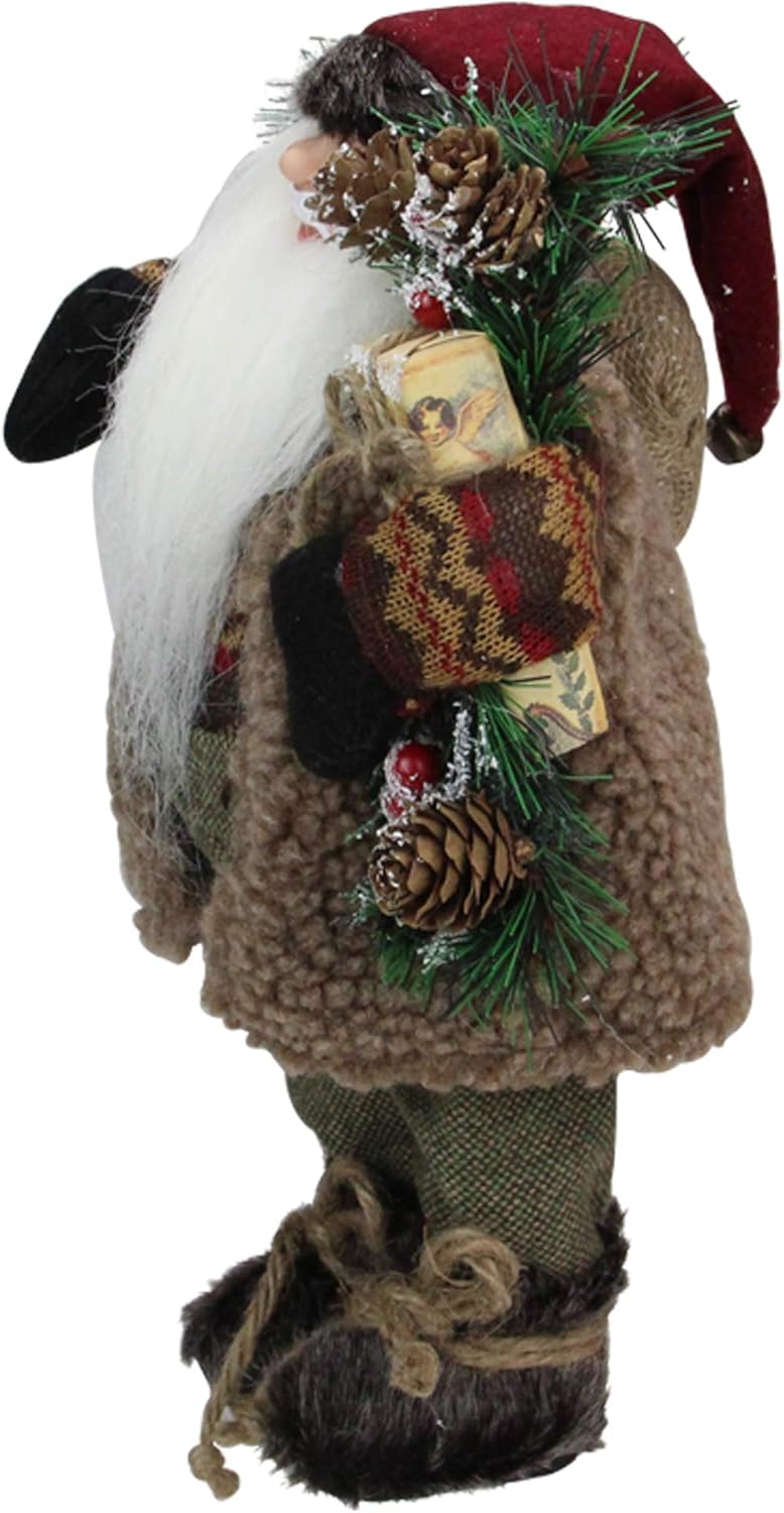 Northlight 12" Country Rustic Standing Santa Claus Christmas Figure