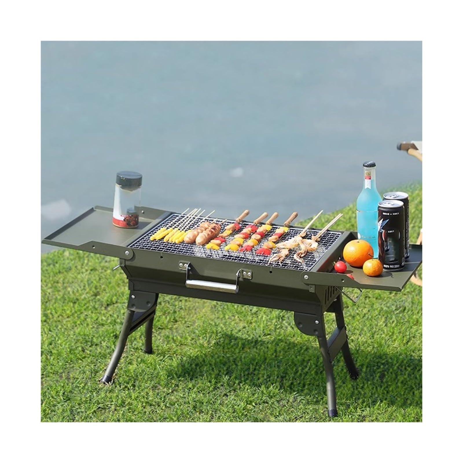 Przenośny grill Zewnętrzna przenośna składana kuchenka do grillowania Duża użytku domowego Wielofunkcyjny grill