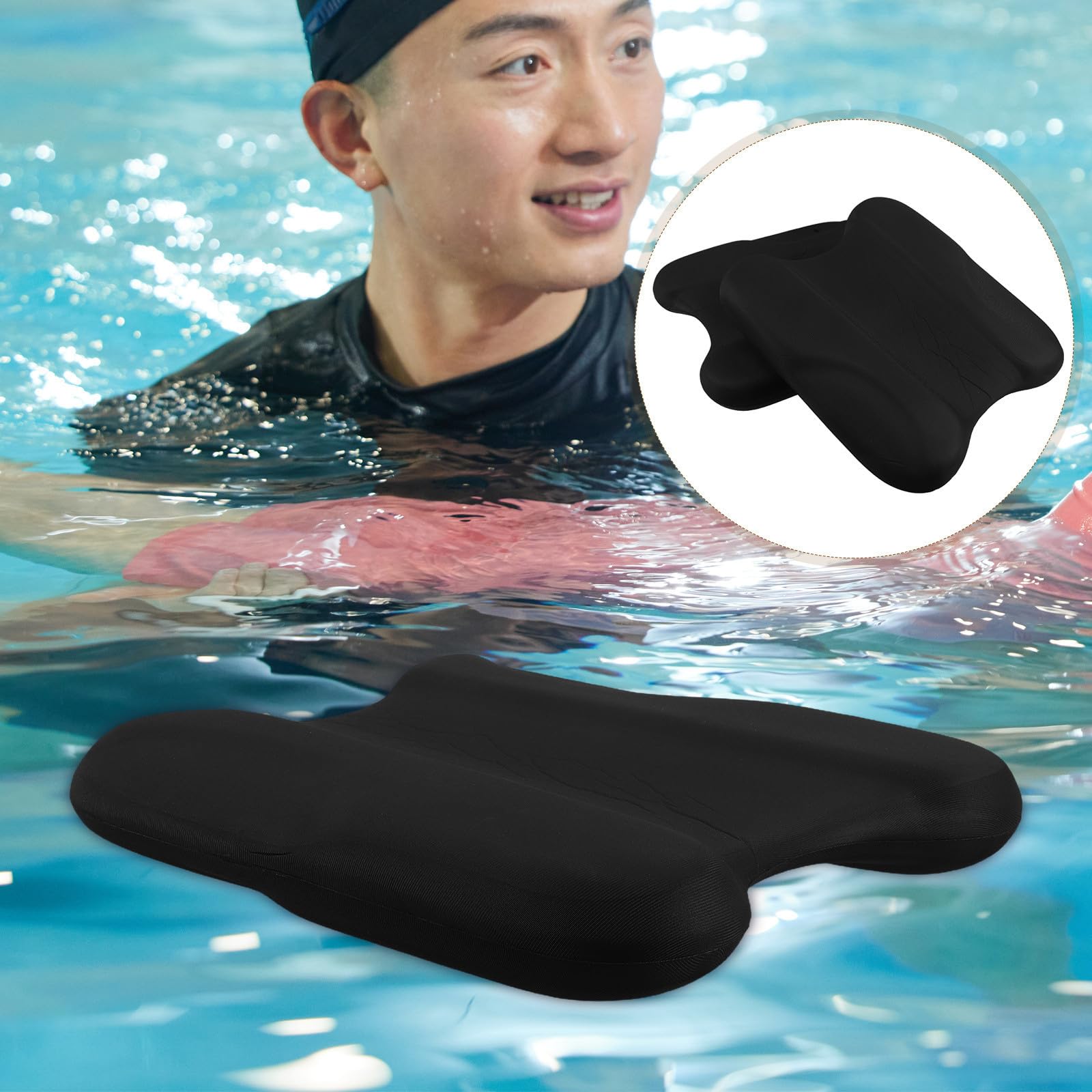 Kit de 2 Tablas de Natación de Eva para Entrenamiento Acuático Flotabilidad Estable y Apoyo la Respiración, Ideales para Adultos Piscina