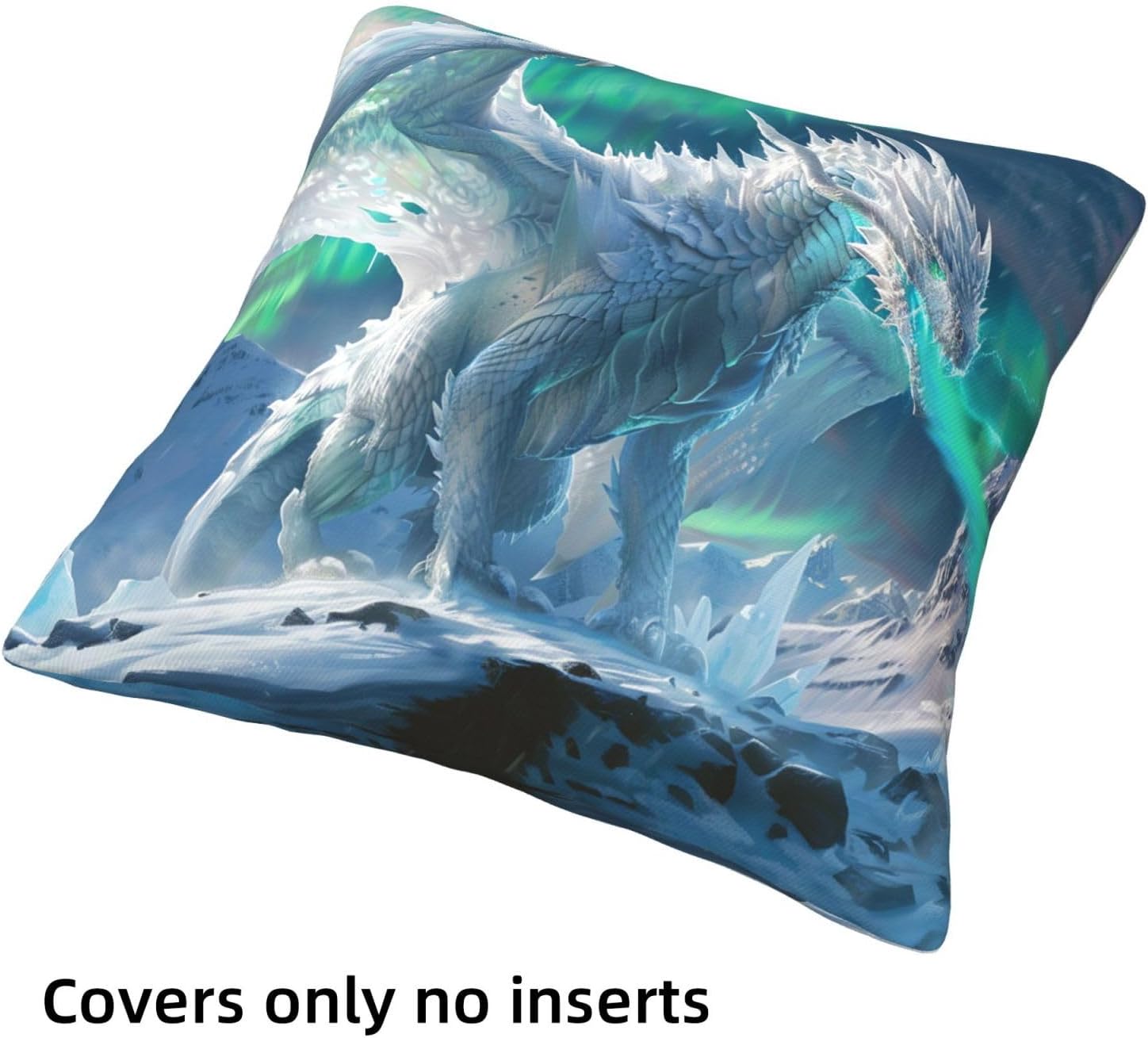 Dragon Throw Pillow Covers Set of 4 Cool Animal Decor Pillowcase Fire Dragon Ice Dragon Thunder Dragon Magic Dragon Cushion Case Pillow Decorative for Couch Sofa Home Office Outdoors 18x18 Inch