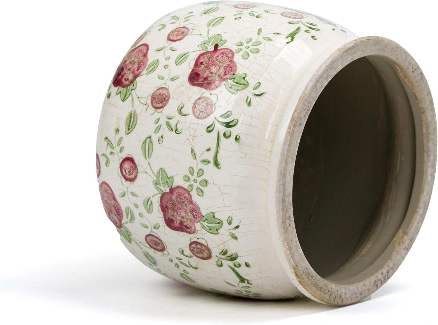 Ceramic Pot for Planter, Vintage Red Plum Flower Pot with Drainage Holes, 6.29 inch Ice Crack Glazed Indoor Planters Pot thumbnail