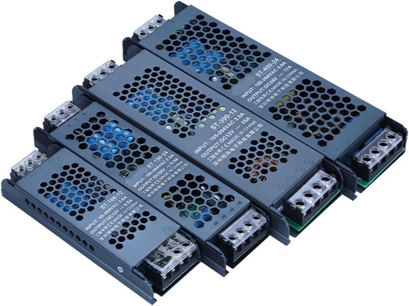 Linear Light Strip Transformer 220 to 12V Low Voltage 24V Light Box Wardrobe Switching Power Supply 300W400(ST-400-24|400W24V17A)