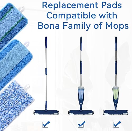 Miniatura 2 de GreeSuit - Juego de 6 cabezales de repuesto para fregona de microfibra lavable