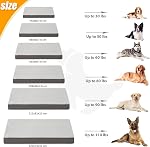 KSIIA Lit de chien orthopédique - Lits pour chiens imperméables, grand lit pour chiens, peluche et lavable avec mousse de crème d'oeuf & Couverture amovible & Le fond non dérobé, 91 x 69 cm, gris