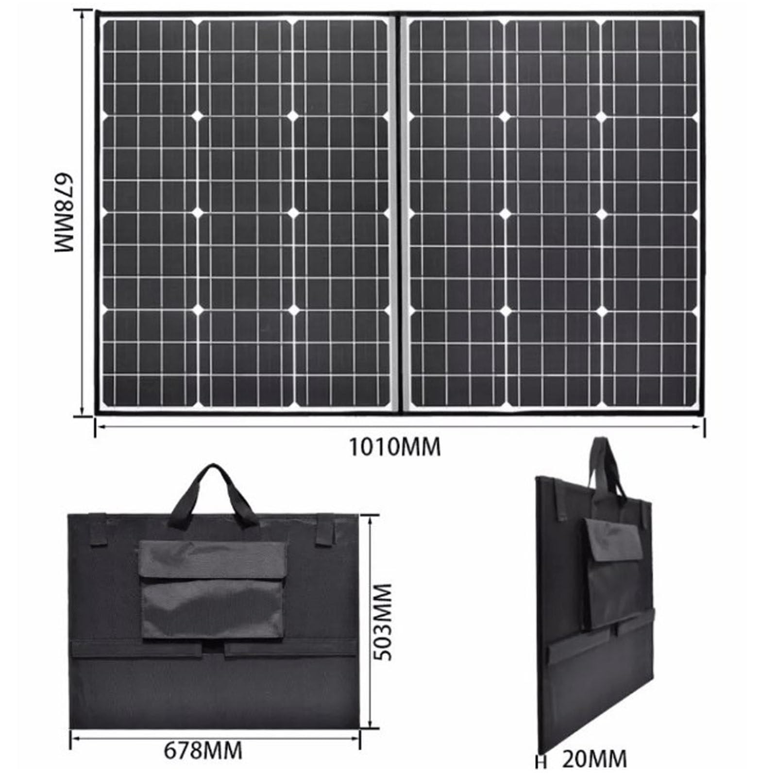 Panel solar fotovoltaico,Paneles solares plegables,para baterías de granjas en tejados marinos de vehículos recreativos y otras aplicaciones fuera de la red,200W