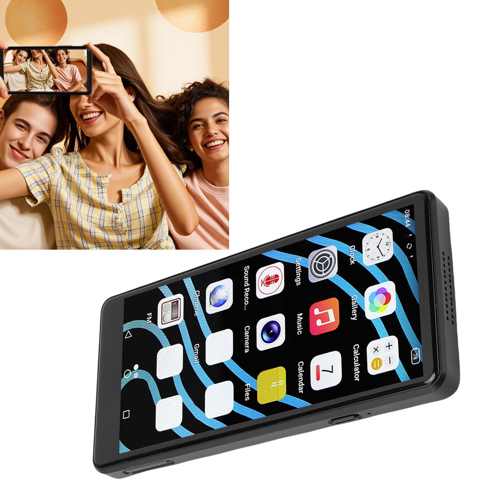 CHICIRIS Lettore MP3 Touch Screen da 64 GB con Bluetooth e WiFi per Giovani e Adolescenti 4,99 Pollici
