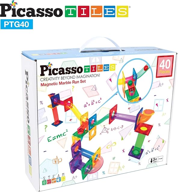 Foto 8 de 8 de PicassoTiles 40 bloques de construcción de mármol PTG40