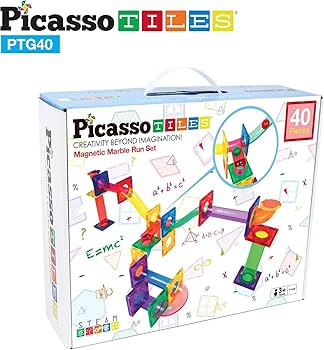 Amazon.com: PicassoTiles Magnetic Tiles Marble Run Building