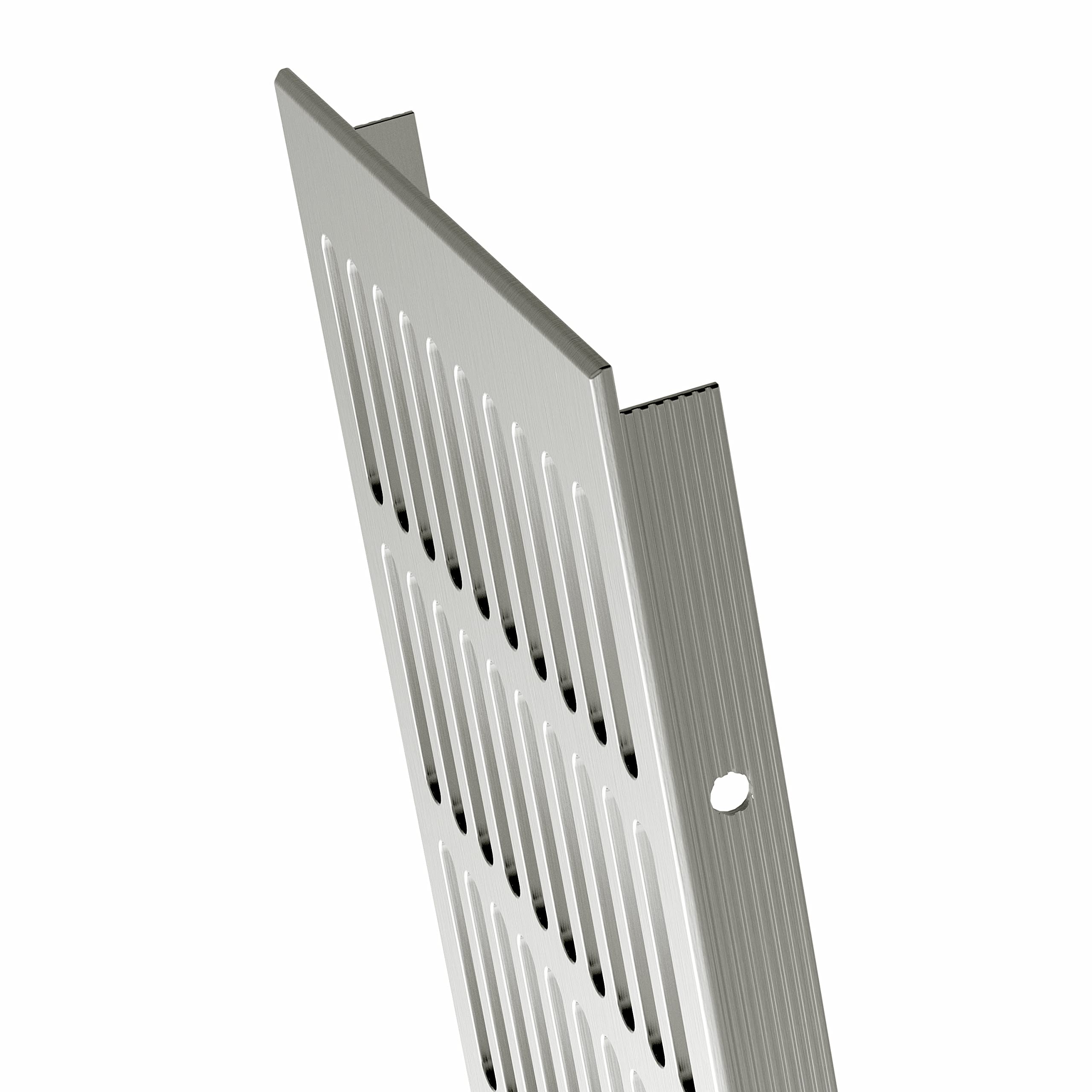 MS Beschläge ® F1 Ventilation Grille Plate Heating Cover 130 mm x 200 mm Various Colours (Silver Anodised - Image 3