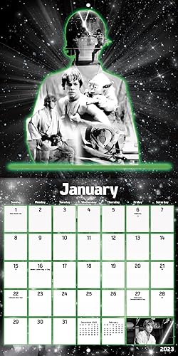 Miniatura 3 de Mini calendario de Star Wars Saga 2023 paquete de calendario de Star Wars 2023 de lujo con más de 100 calcomanías de calendario regalos de Star Wars