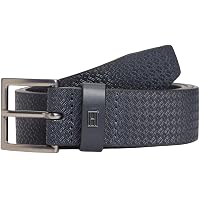 Tommy Hilfiger Uomo Cintura Soho Flag 3,5 cm Fibbia Quadrata, Blu (Space Blue)