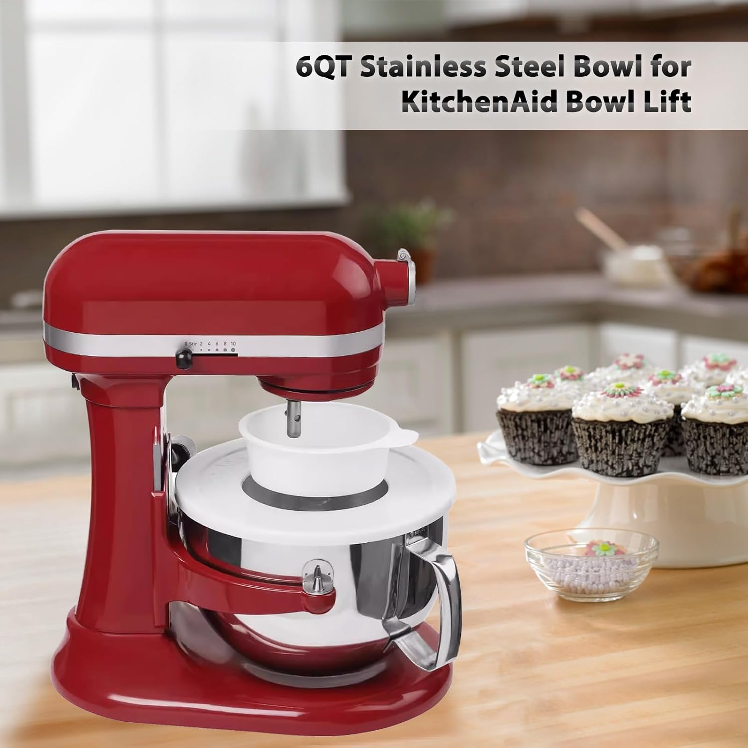Kitchenaidスタンドミキサー用6QTステンレススチールミキサーボウル