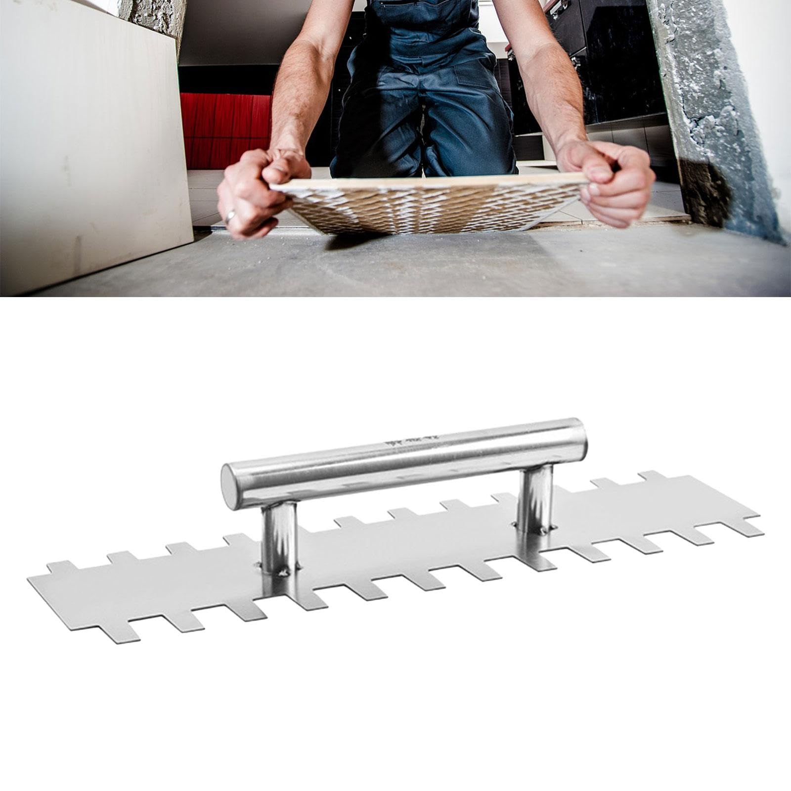 Cazzuola per Intonacatura E Piastrellatura con Tacche, 40 cm
