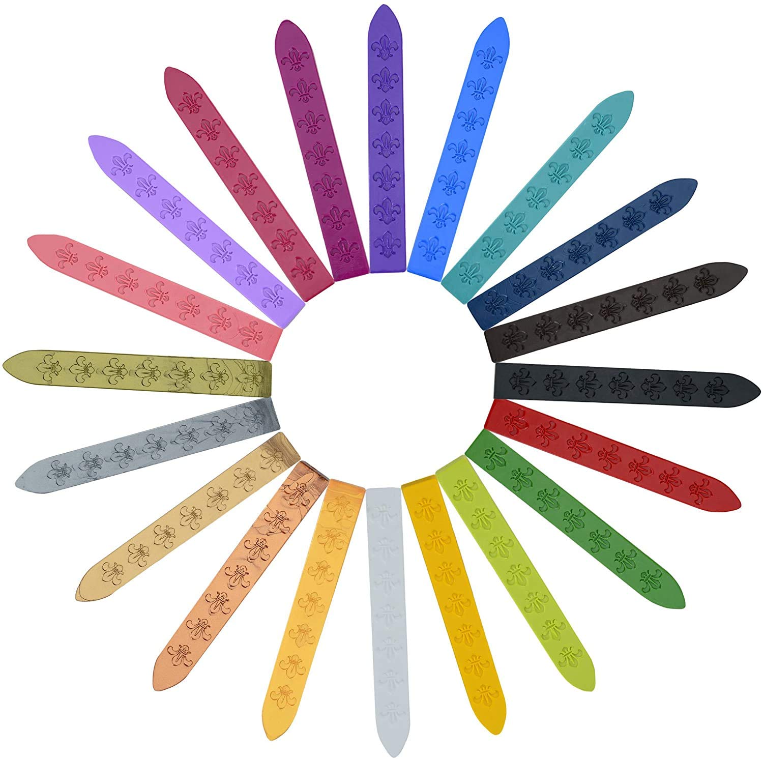 20pcs Antique Carved Wax Sealing Sticks for Retro Vintage Wax Seal Stamp Z006 (20color B)