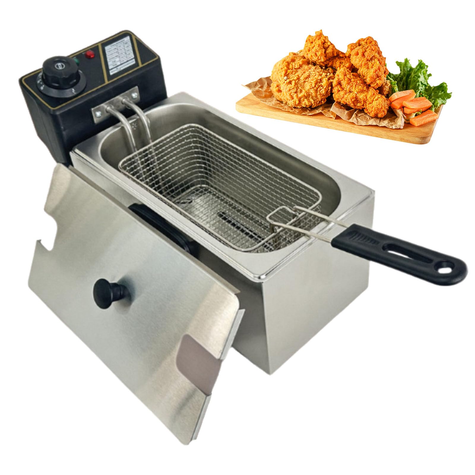 Friteuse en acier inoxydable 4L pour poulet frit et frites lors de repas en famille
