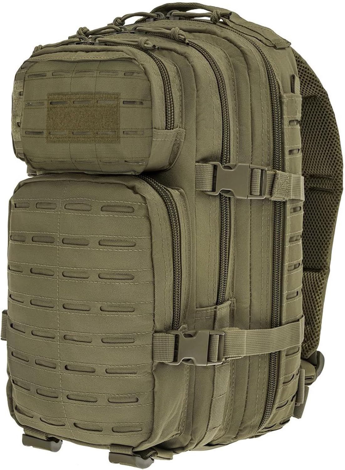 Military Tactical Backpack for Men 35L Small Molle System Water Resistant 3 Day Survival Assault Pack for Bug Out Bag Rucksack Travel Hiking Camping Gym Range Trekking Hunting Sport Work (Green)