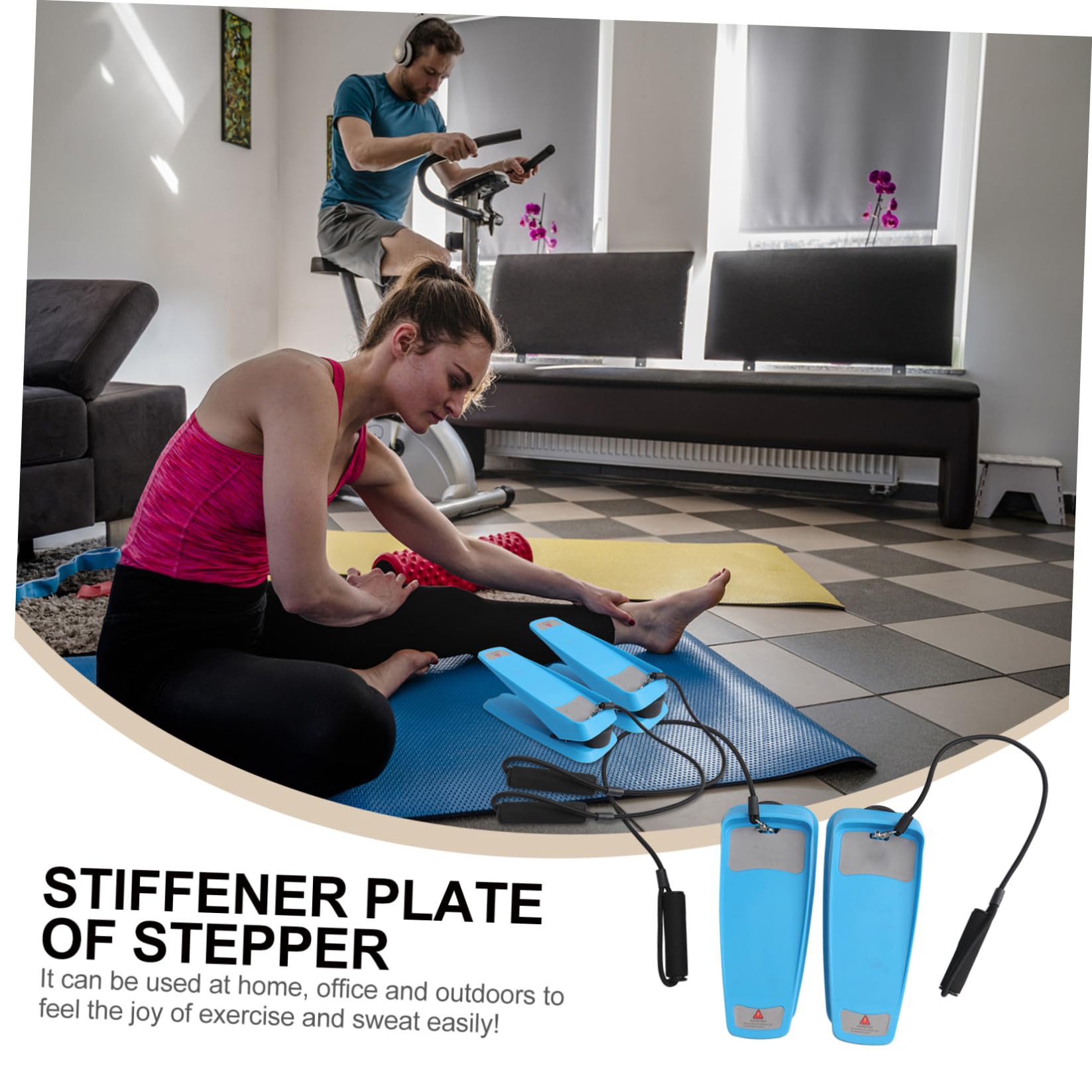 Stepper Mini per Casa, Attrezzo Fitness Blu in Plastica