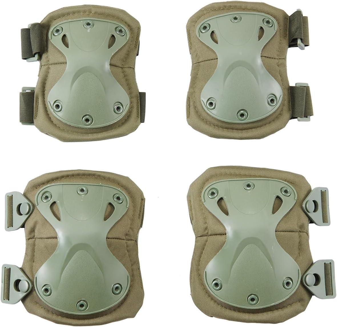 Lancer Tactical Combat Knee & Elbow Protective Pads Set for Outdoor Airsoft CS Paintball Game Cycling Safety Skateboarding Gear Skates Knee Protection Guard Pads