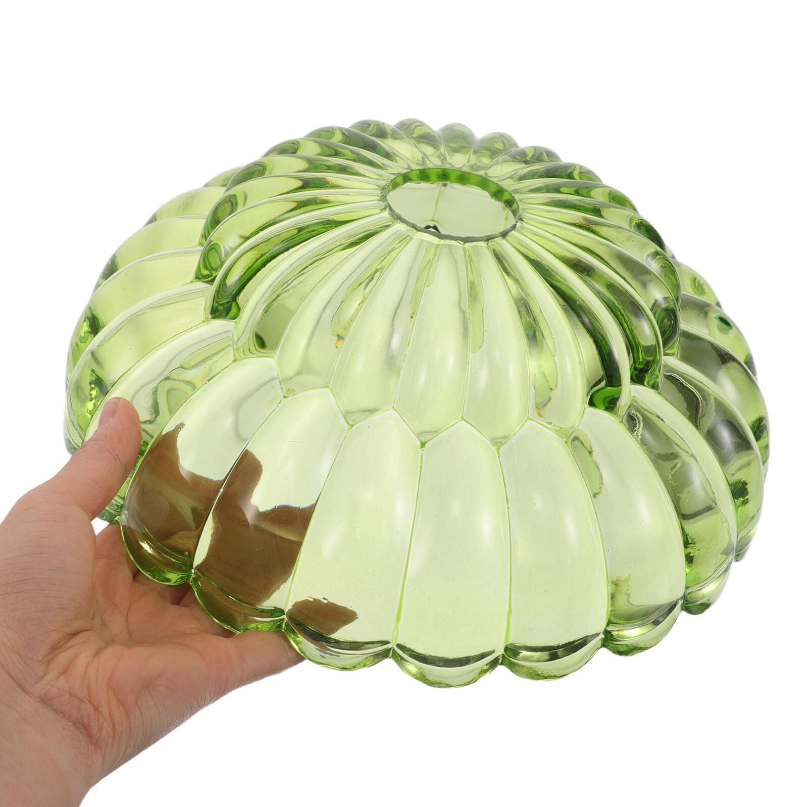 Alipis Abat-jour Vintage en Verre Vert Écaille de Tortue, Abat-jour de Remplacement pour Lampe de Chevet Suspendre, Format Petit Ouverture Inversée, Compatible Douille E26/e27, Éclairage