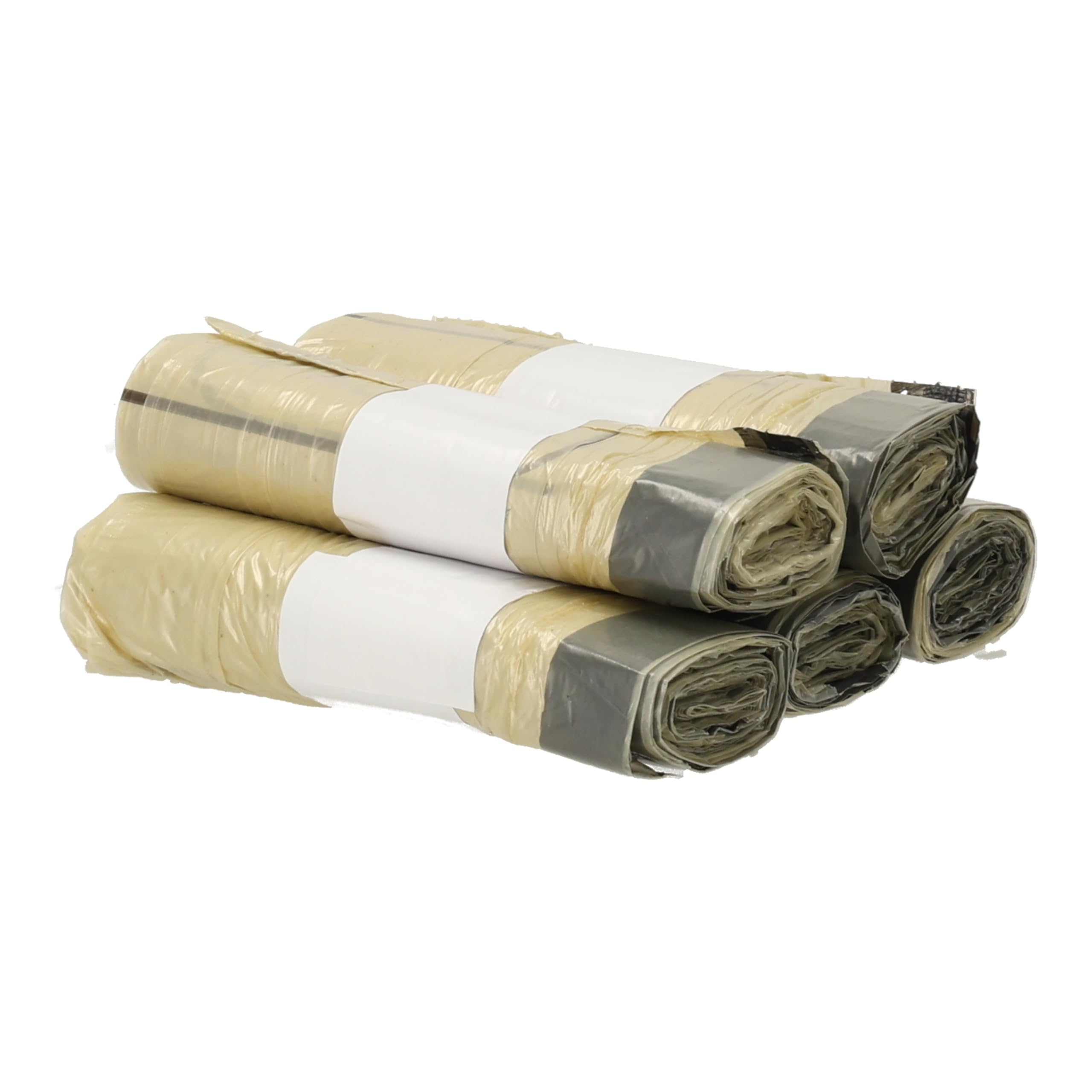 Gelbe Säcke 60 Liter mit Zugband - 500 Stück (50 Rollen à 10 Säcke) - Gelber Sack für Wertstoffsammlung - 61x80cm - Transparent Gelb LDPE