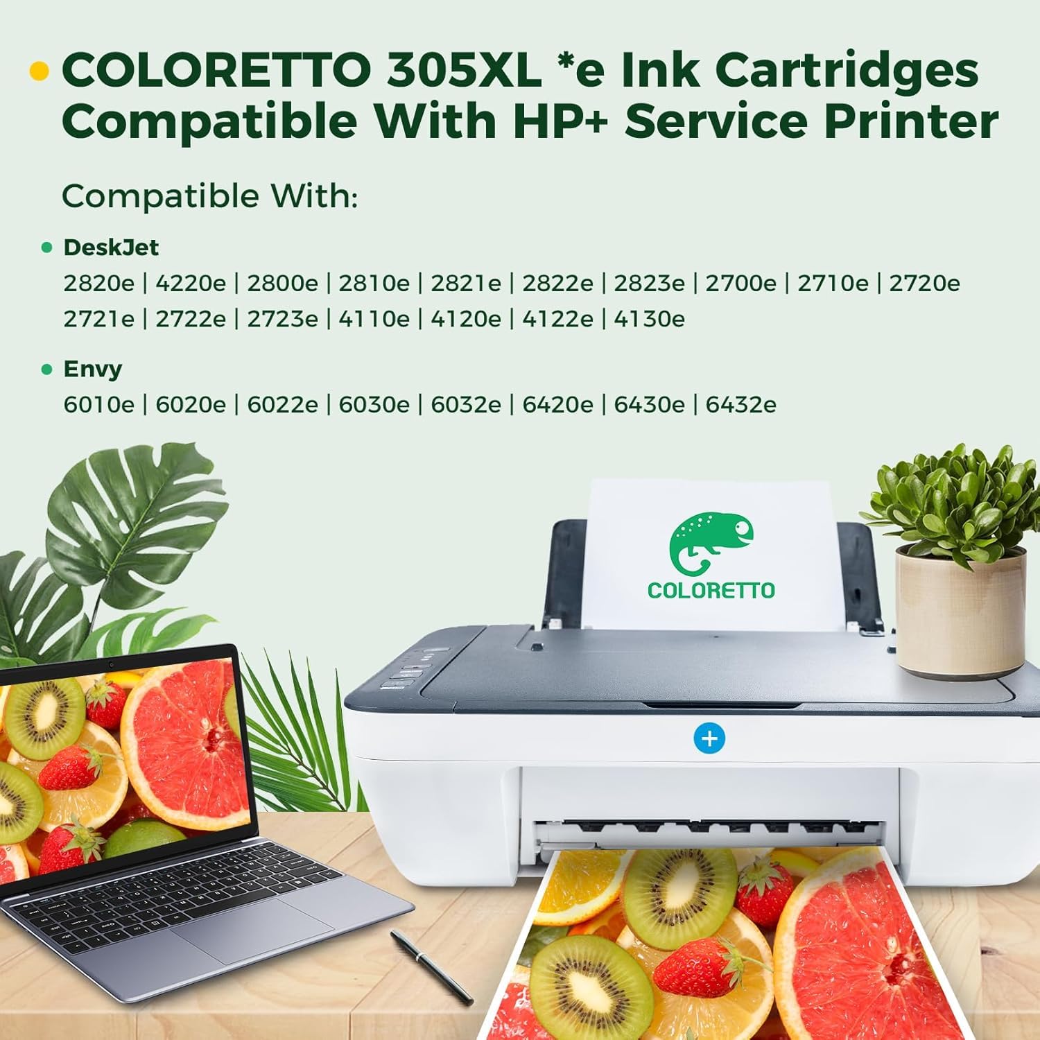 COLORETTO 305XL Negro Pack Cartuchos de Tinta para HP 305 XL DeskJet 4220e