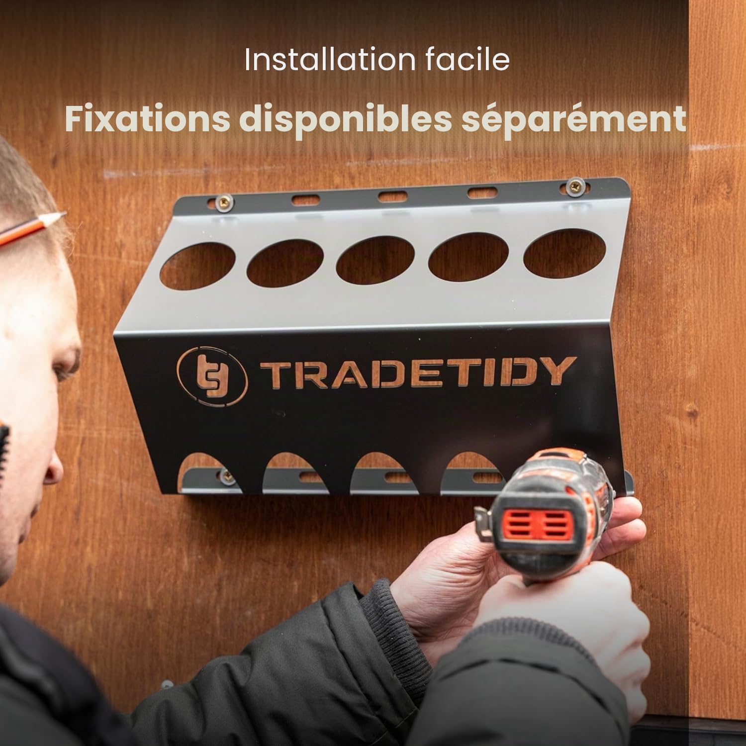 Tradetidy Support de stockage en silicone/mastic/adhésif, idéal pour camionnettes, garages, ateliers, construction en acier robuste, bords arrondis pour la sécurité, 310 mm (L) x 200 mm (H) x 110