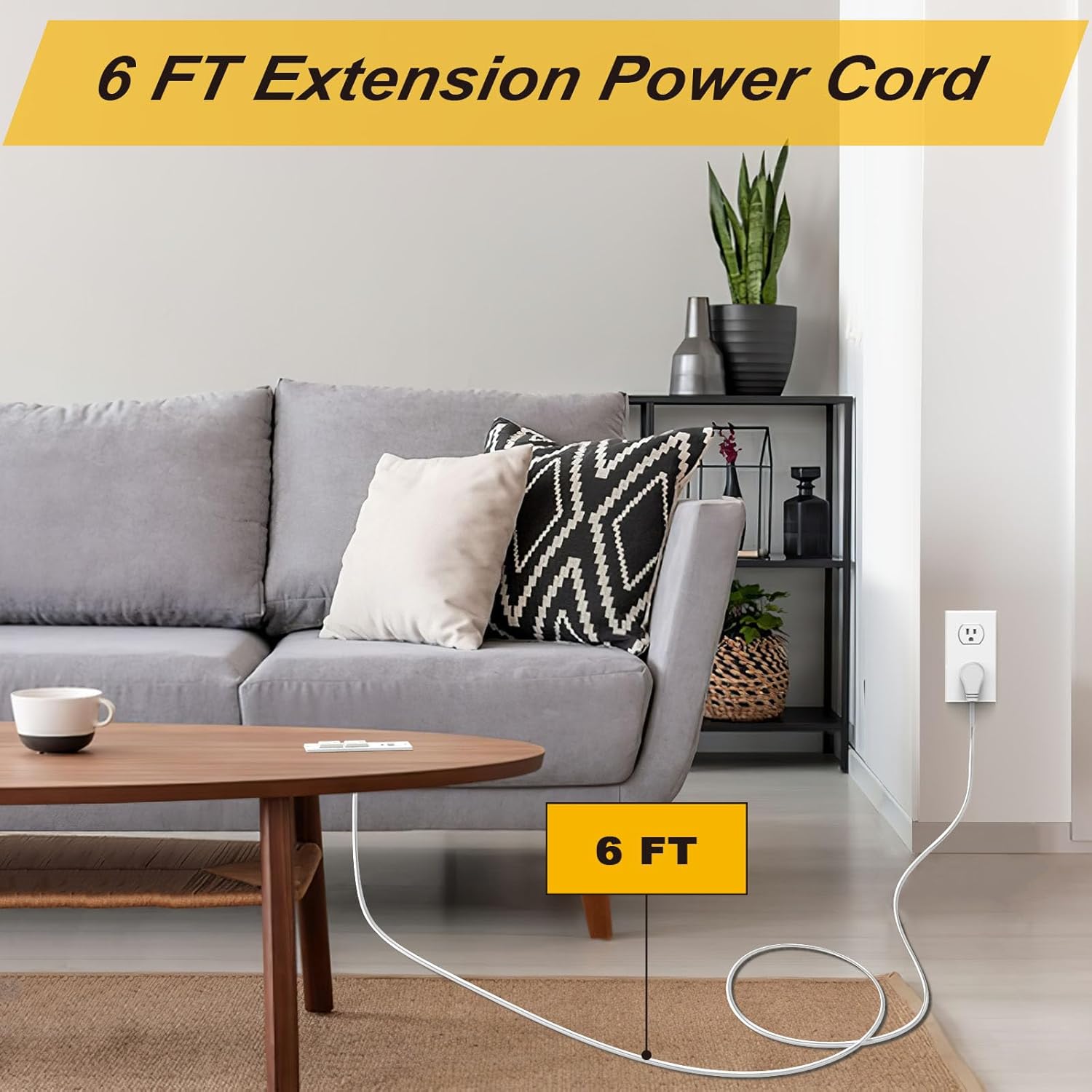 Recessed Power Strip with PD 20W USB C Ports, Desk Power Grommet Recessed Outlets with 2-Outlet & 2 USB Ports 6FT Extension Cord Flush-Mount Power Socket for Cabinet/Drawer/Nightstand, ETL Listed