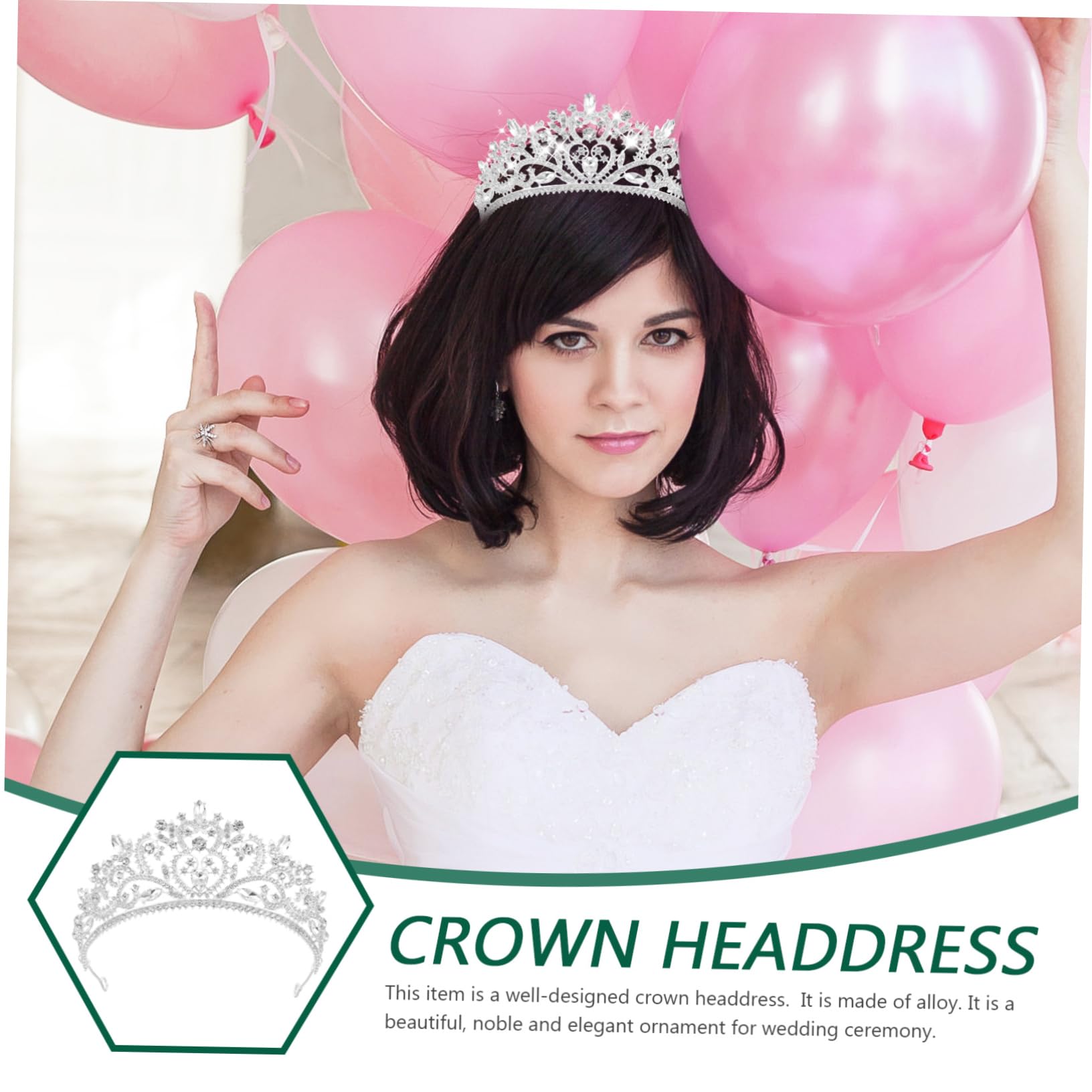 Coroncina Cristallo per Sposa Accessorio per Matrimonio e Feste e Resistente Adatto Cerimonie e Celebrazioni per Bride e Damigelle