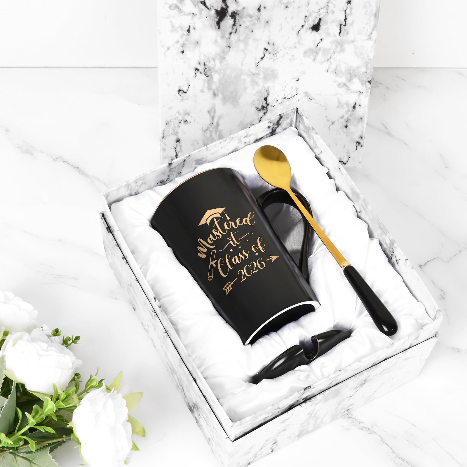 Maustic Masters Degree Graduation Gifts, Mastered It Class of 2026 Coffee Mug, College Graduation Gifts for Women Her Him, Class of 2026 Grad Gift, MBA Grad Gift, 14 Oz Black