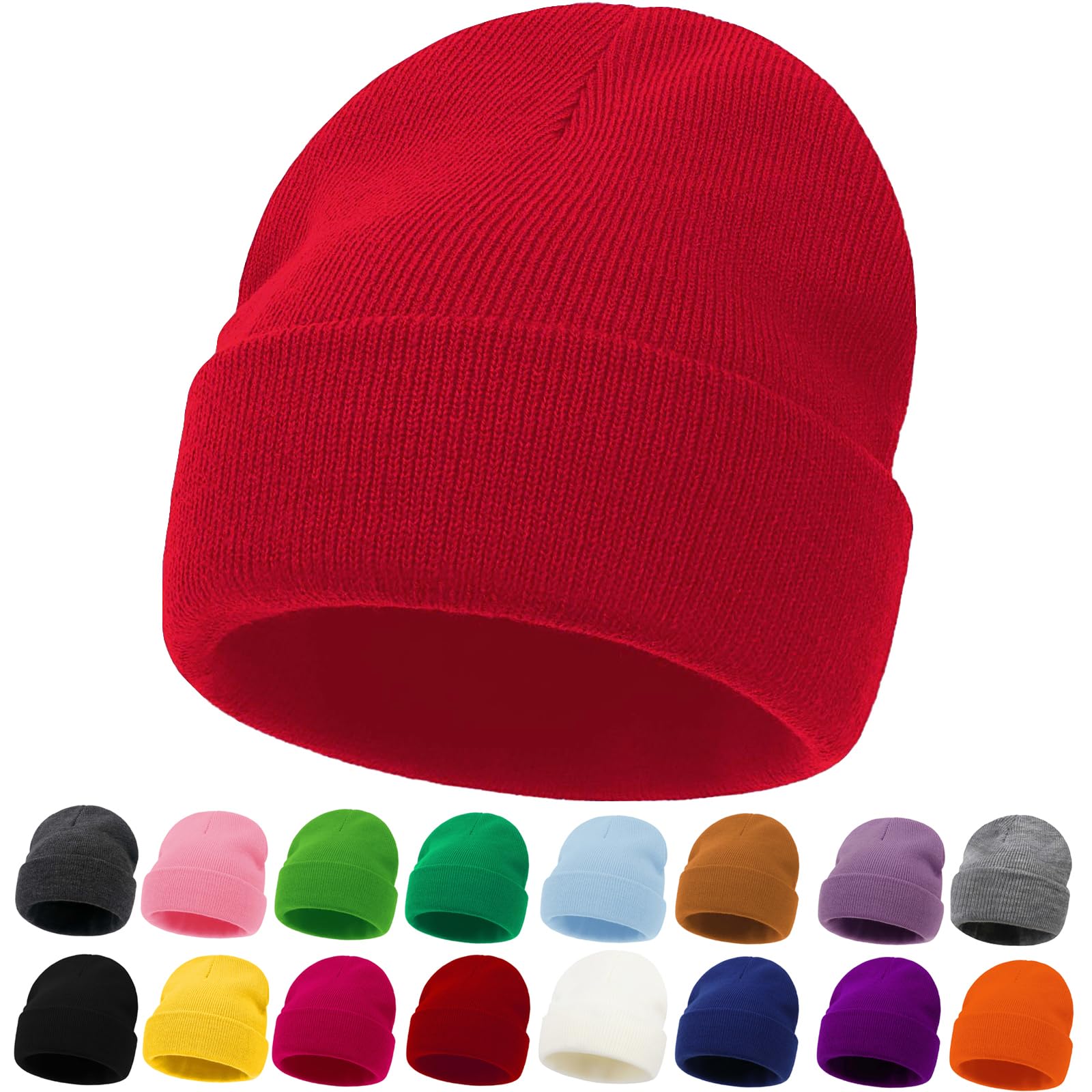 Kids Beanie Boys Girls Winter Hats Children Cuffed Knit Warm Skull Caps