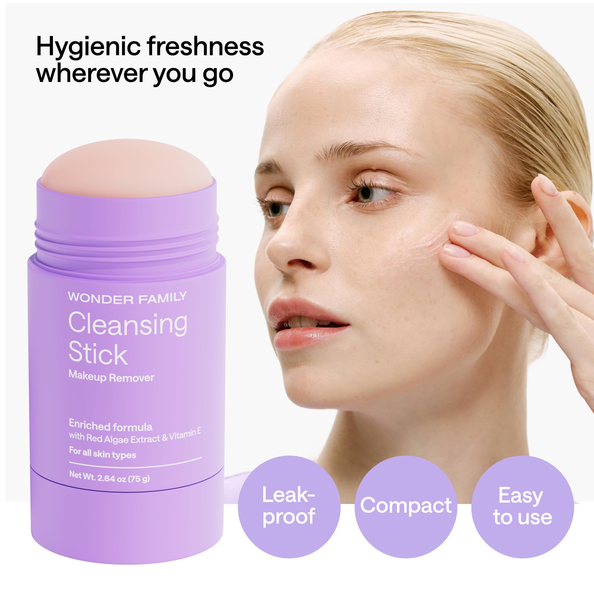 Gel limpiador removedor de maquillaje en barra – Derretir cosméticos con limpiador facial de tamaño de viaje para pieles sensibles – Bálsamo limpiador facial de viaje – Bálsamo limpiador 5