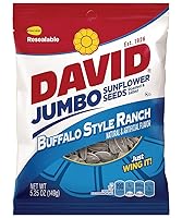 Vista 9 de DAVID Seeds Semillas de girasol jumbo saladas y tostadas con sabor a tocino a macarrones con queso, aperitivo apto para dieta cetogénica, bolsas