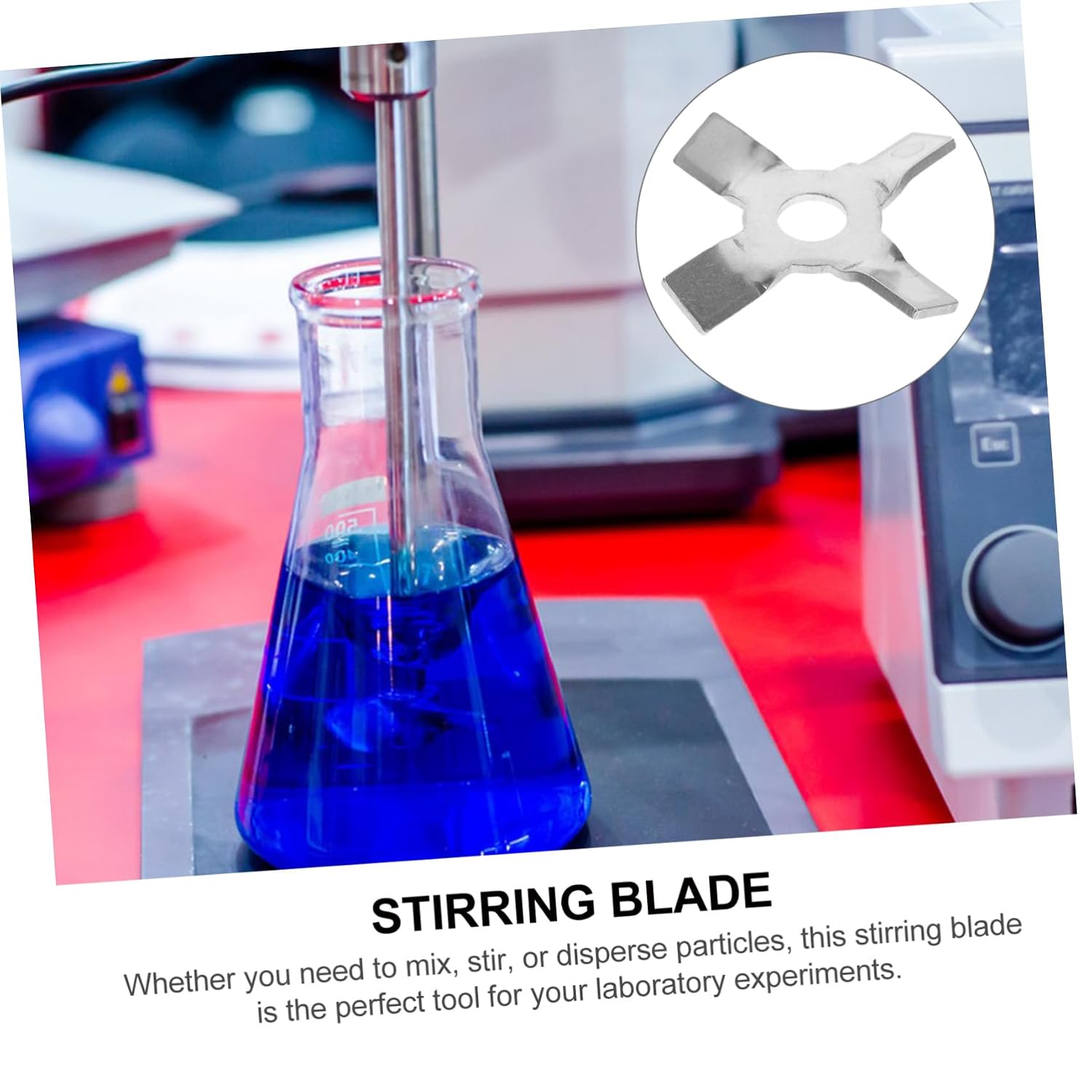 Stainless Steel Stirrer Blade for Laboratory Overhead Mixer Replacement Stirring Paddle for Lab Stirrer Sturdy Mixing Tool High Efficiency