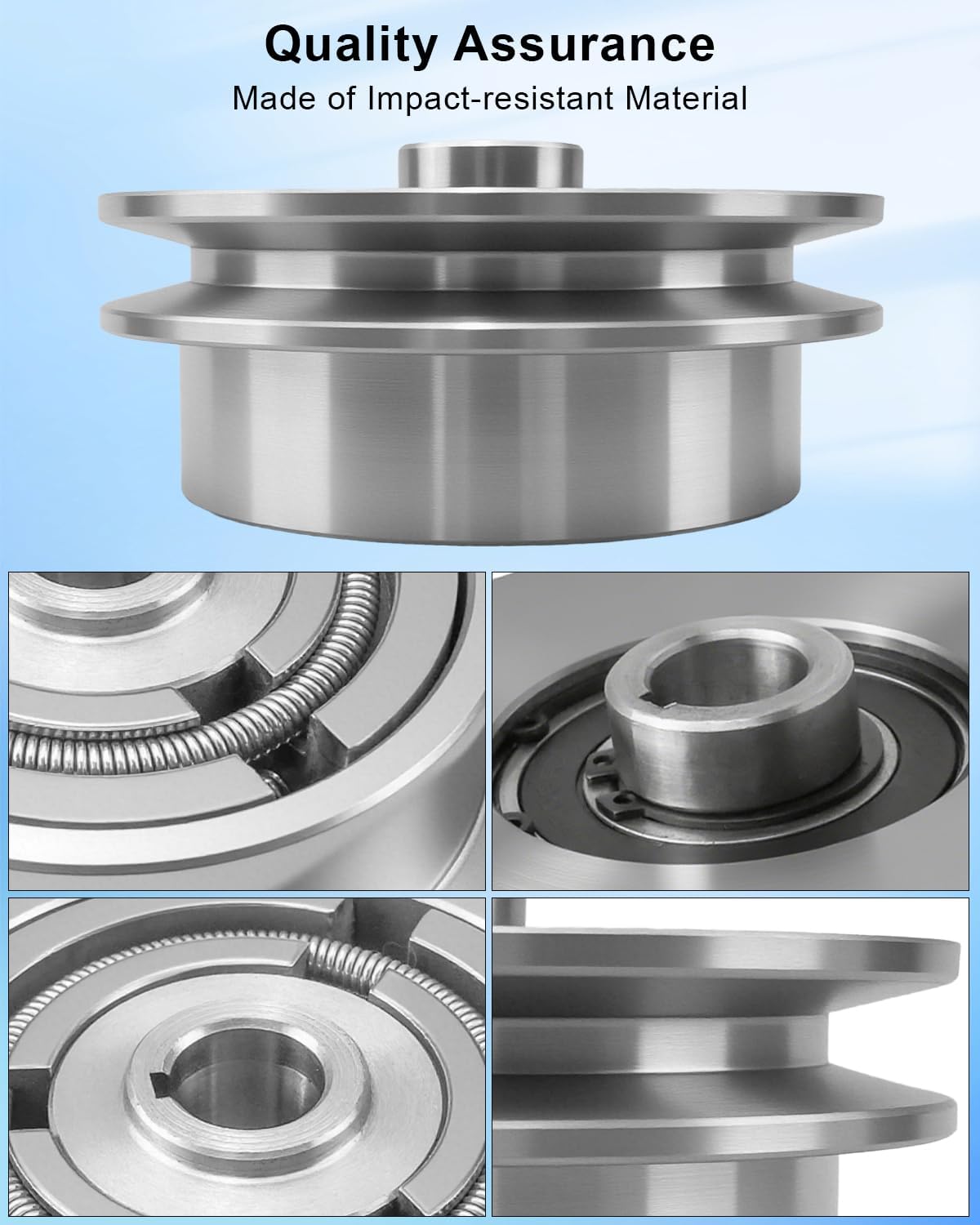 Centrifugal Clutch 5" Single Pulley Fit for Wacker VP1340 VP1350 VP1750 Compactors Honda GX160 GX200 Engine Shafts, 1/2" V-Belt 3/4" 19.05mm Bore