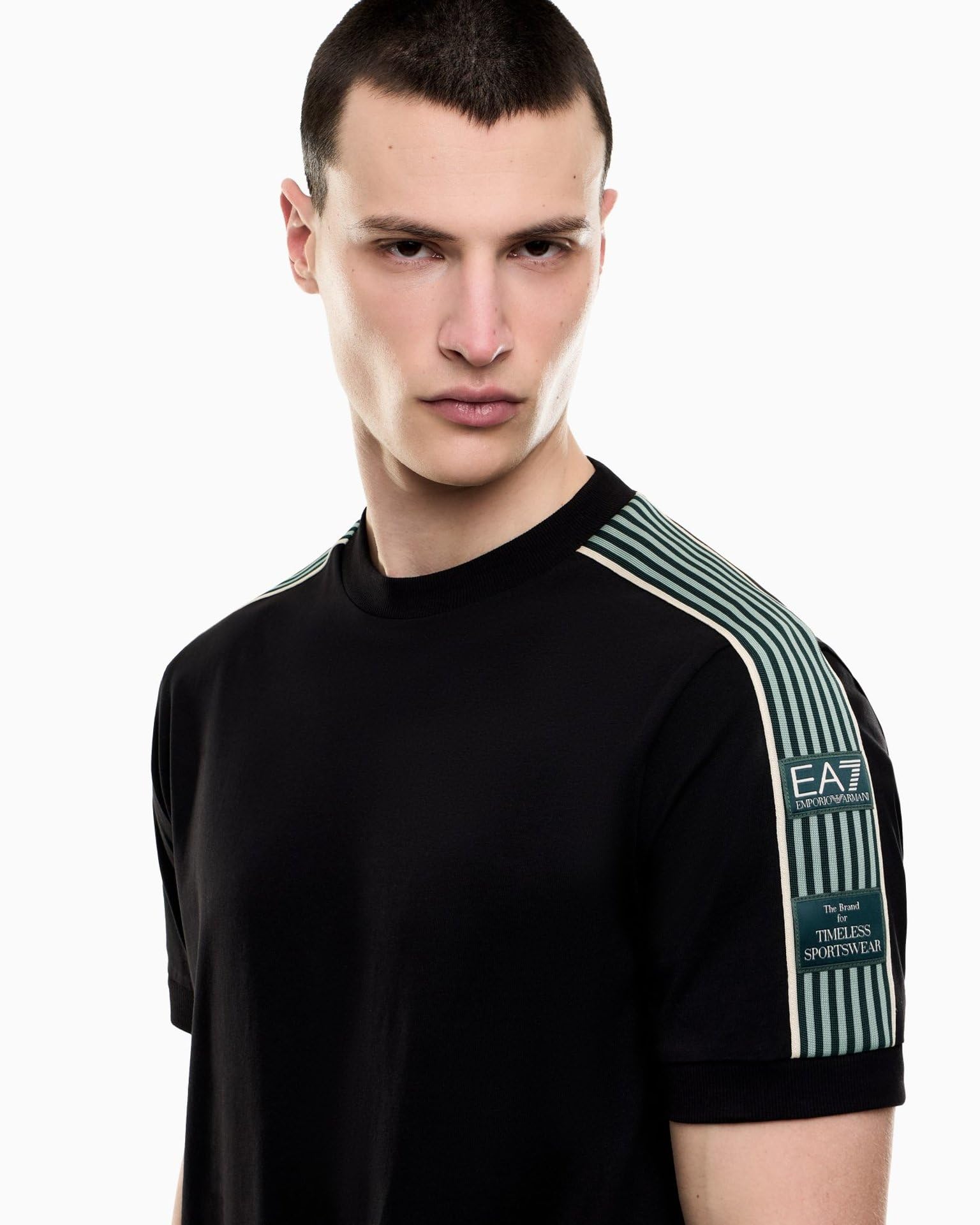 EA7 Emporio Armani - Camiseta para hombre con logotipo de la serie Boy de algodón 7M001507AF16548