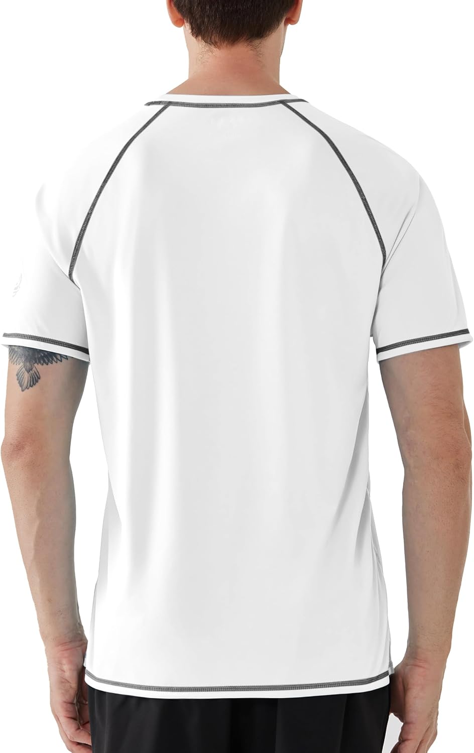 Roadbox Men's UPF 50+ Swim Shirts, Short Sleeve UV Sun Protection Rash Guard T-Shirt, Quick Dry Water Surfing Beach Tees - Image 2