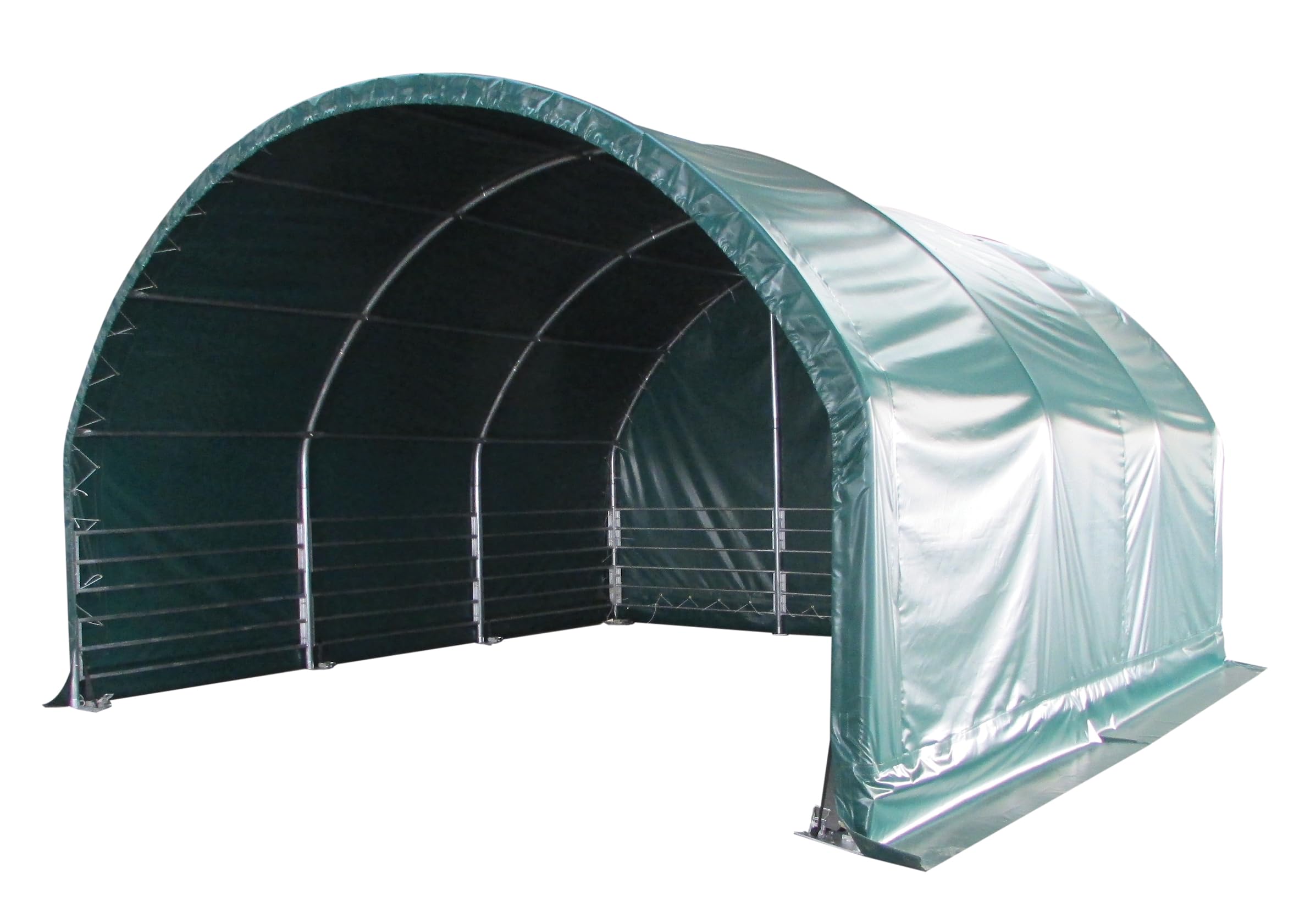 P. Lindberg Weidezelt Weidezelt 6x6m PVC Plane Unterstand – wetterfest, drei Seiten geschlossen