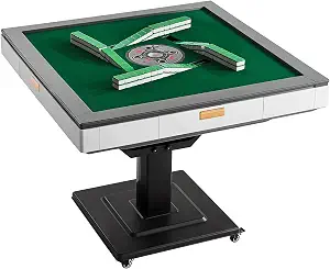 VEVOR Automatic Mahjong Table with Wheels, 2 Sets of 42 mm Tiles, Foldable and Automatic Shuffler