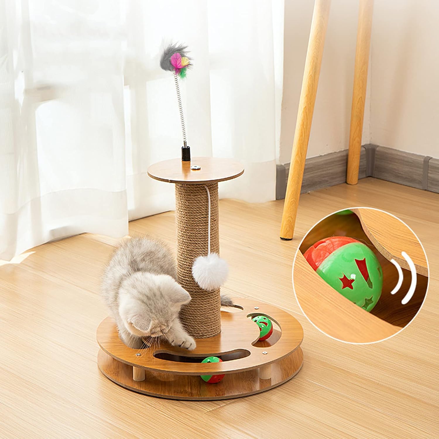 review Cat Scratching Post, Sisal Rope, 12.2 in, Suitable for Small Cats