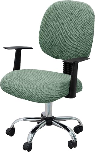 Vista 93 de MIFXIN Funda elástica elástica para silla de computadora, 2 piezas, de punto, universal, para silla de computadora, protector de muebles