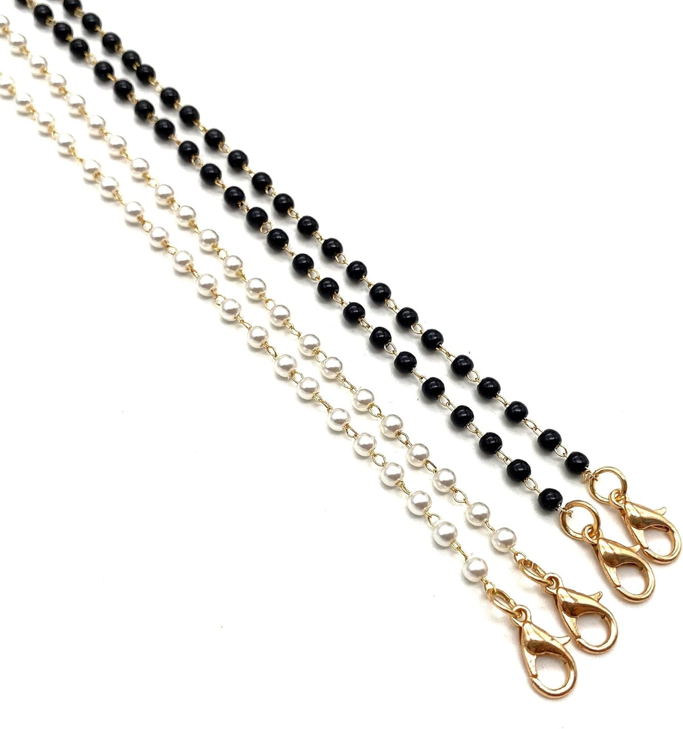 HOOENG Glasses Eyeglass Chains for Women Beaded Face Mask Lanyard Simple Elegant Glasses Holder Chains Eyewear Retainer