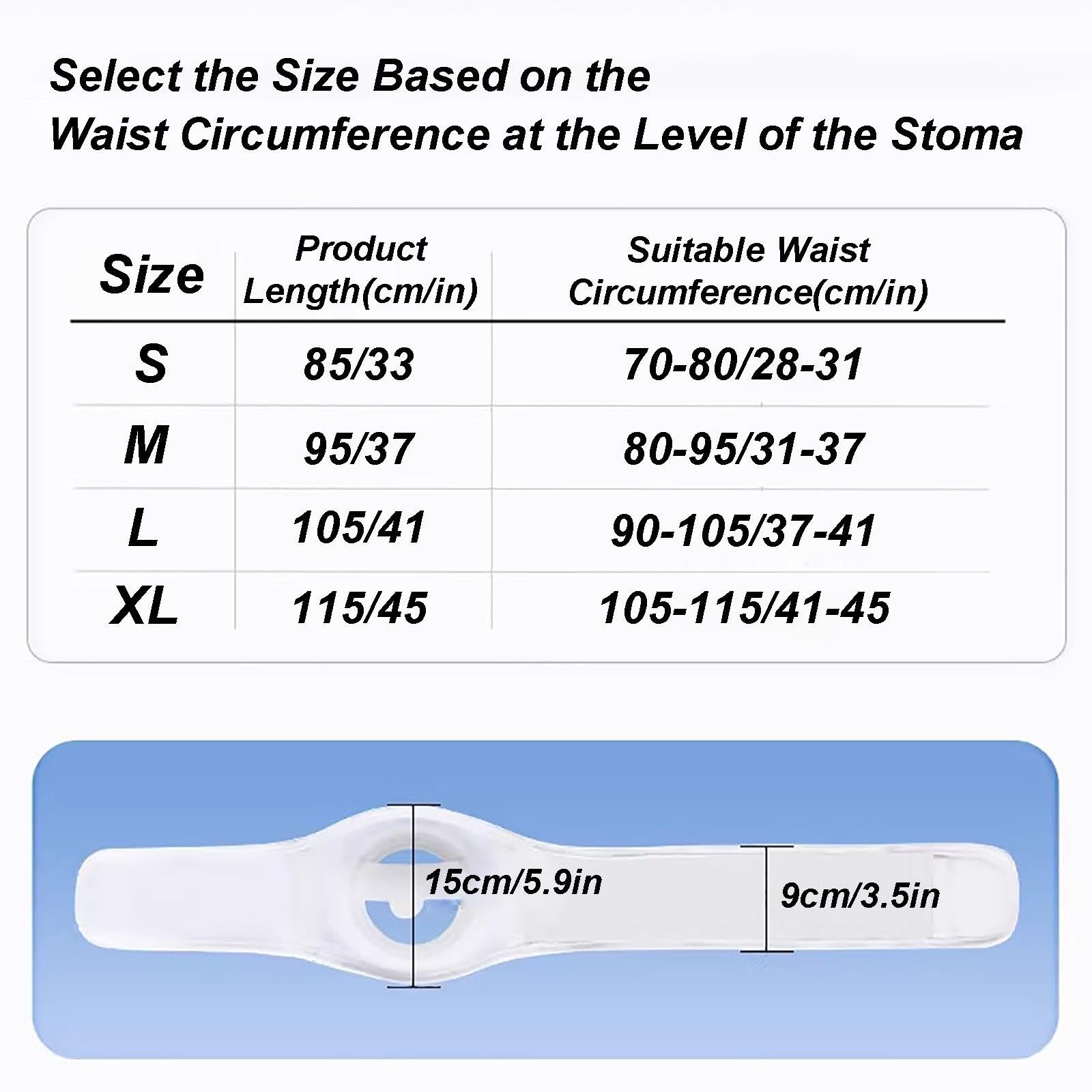 Stoma Gürtel, Stomabandage für Ileostomie, Urostomie und Kolostomie