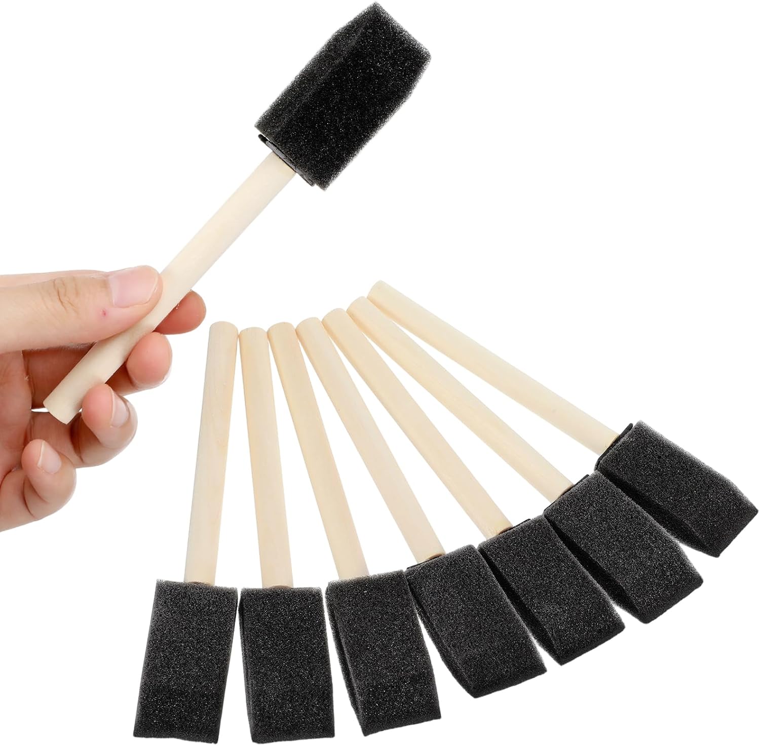 160Pcs 1" Foam Paint Brushes, Disposable Sponge for Stain, Varnish & DIY