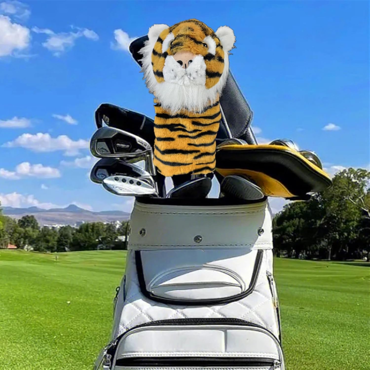 Golf Club Head Cover Funny Cartoon Golf Animal Wood Pole Set Suitable for 460 cc