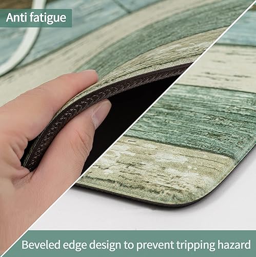 Miniatura 2 de ROSMARUS Juego de 2 alfombras de cocina antifatiga, antideslizantes, impermeables, acolchadas, cómodas, de pie, para suelo (17 x 30 + 17 x 47