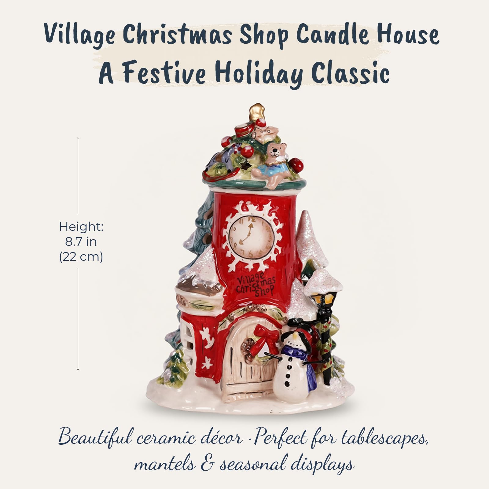 Amazon.com: Blue Sky Clayworks 15597 Village Christmas Shop Candle
