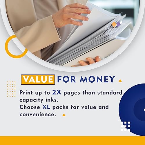 Miniatura 7 de Cartucho de tinta tricolor 63XL remanufacturado (paquete de 1) Cartucho de tinta 63 XL de repuesto para HP Ink 63 funciona con Officejet 3830 4650