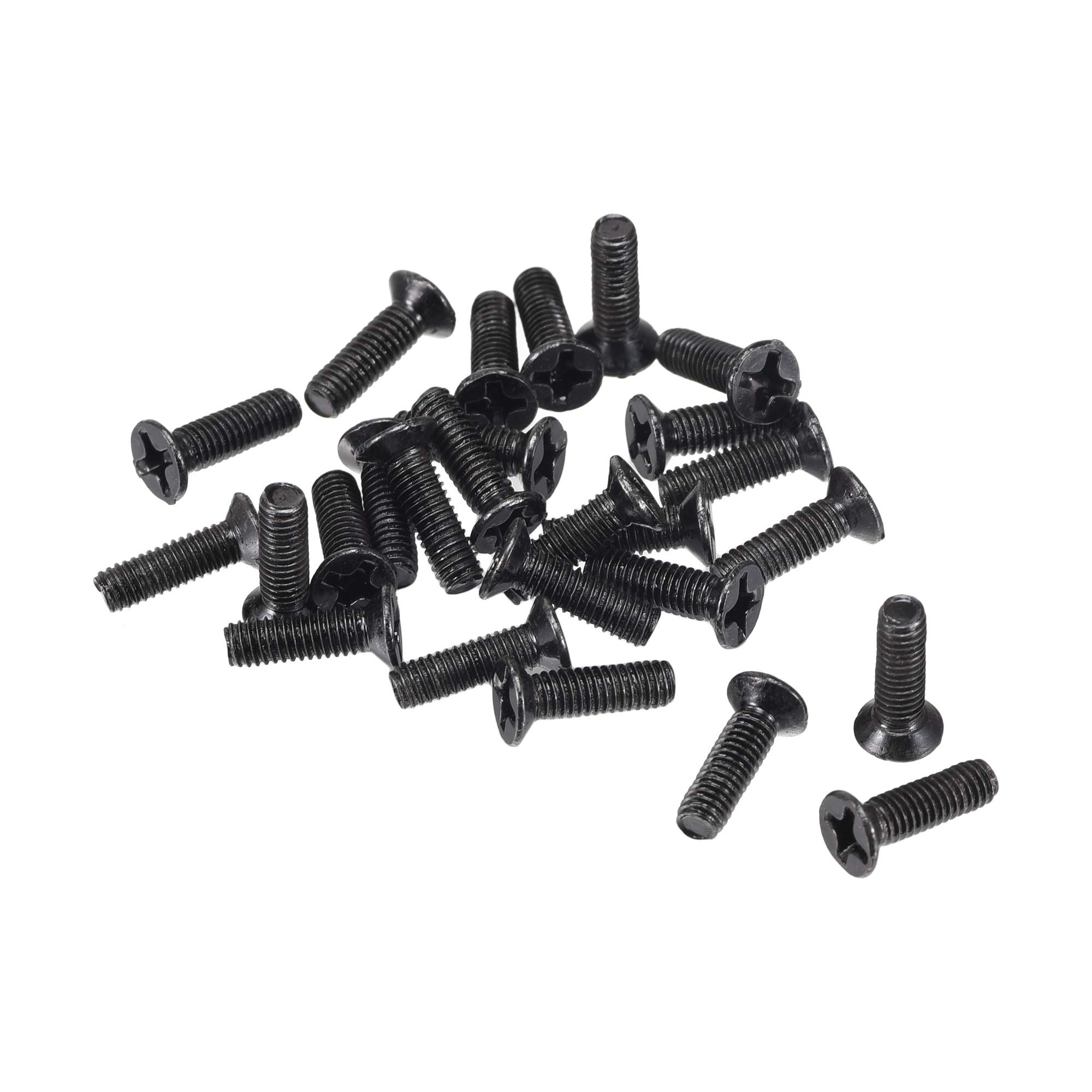 uxcell M3 x 10mm Phillips Screw Fastener Black for Laptop PC TV Fan Switch 350pcs-image-30