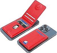 Vista 16 de KIHUWEY Cartera MagSafe con soporte magnético, de cuero seguro y desmontable, con función de atril RFID para iPhone 16/15/14/13/12 Pro Max Plus,