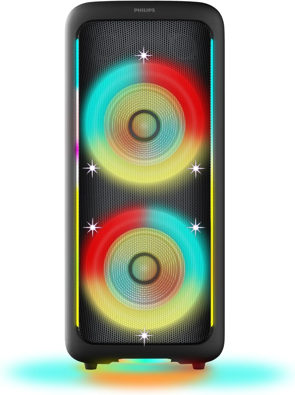 Philips TAX5000 Bluetooth Party Speaker, 200W Max Sound, Bass+, RGB Lightshow, 14H Battery, TWS & Auracast Multi-Speaker, Dual Mic & Guitar Input, Karaoke, Portable with Wheels, IPX4 Splash-Proof - Image 2
